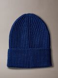 Blue Unisex Ribbed Beanie  Kids Unisex