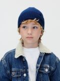 Blue Unisex Ribbed Beanie  Kids Unisex