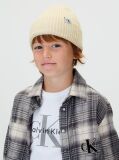 Beige Unisex Ribbed Beanie  Kids Unisex