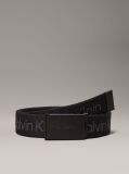 Black Unisex Canvas Logo Belt  Kids Unisex