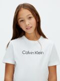 Λευκό Παιδικό T-shirt Με Λογότυπο  Παιδικό Unisex