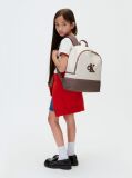 Beige Kids' Signature Logo Backpack  Kids Unisex