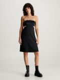 Black Satin Chain Detail Bustier Dress  Women