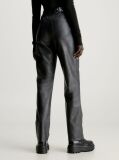 Black High Rise Faux Leather Trousers  Women