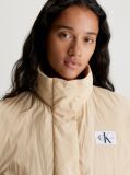 Beige Relaxed Padded Nylon Vest  Women