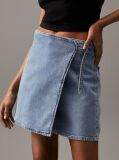 Denim Denim A-line Wrap Skirt  Women