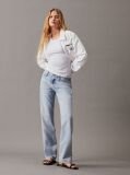 White Cropped Zip Up Denim Jacket  Women