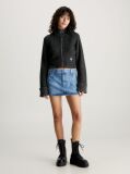 Black Ribbed Cotton Zip Up Cardigan  Women