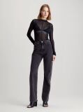 Black Slim Sheer Knit Jumper  Women