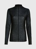 Black Slim Sheer Knit Jumper  Women