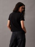 Μαύρο Cropped T-shirt Με Μονόγραμμα  Γυναίκα