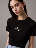 Μαύρο Cropped T-shirt Με Μονόγραμμα  Γυναίκα