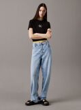 Μαύρο Cropped T-shirt Με Μονόγραμμα  Γυναίκα