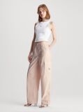 Pink Cotton Straight Cargo Pants  Women