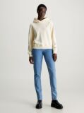 Beige Cotton Terry Hoodie  Women