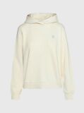 Beige Cotton Terry Hoodie  Women