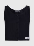 Black Soft Twill Sleeveless Top  Women