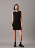 Black Relaxed Sleeveless T-shirt Dress  Women