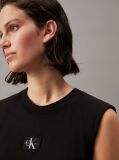 Black Relaxed Sleeveless T-shirt Dress  Women