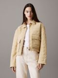 Beige Short Quilted Jacket  Women