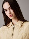 Beige Short Quilted Jacket  Women
