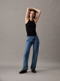 Denim High Rise Straight Carpenter Jeans  Women