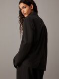 Black Soft Crepe Pinstripe Blazer  Women