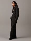 Black Soft Crepe Pinstripe Blazer  Women