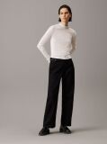 White Sheer Knit Long Sleeve Top  Women