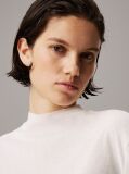 White Sheer Knit Long Sleeve Top  Women