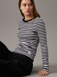 Multi Slim Ribbed Long Sleeve Top  Women