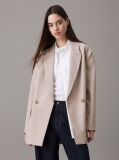 Beige Relaxed Double-Breasted Blazer  Women