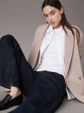 Beige Relaxed Double-Breasted Blazer  Women