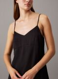 Black Satin Bustier Slip Dress  Women