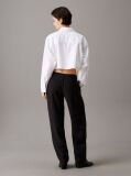 Black Soft Viscose Pleated Trousers  Women