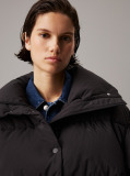 Black Relaxed Down Puffer Jacket  Women