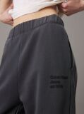 Black Washed Cotton Terry Joggers  Women