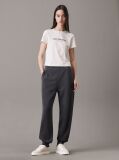 Black Washed Cotton Terry Joggers  Women
