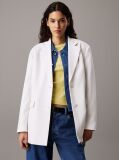 White Soft Twill Tie Back Blazer  Women