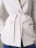 White Soft Twill Tie Back Blazer  Women