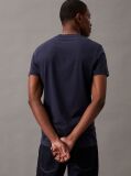 Μπλε Slim T-Shirt Με Μονόγραμμα  Άνδρας