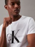 Λευκό Slim T-Shirt Με Μονόγραμμα  Άνδρας