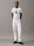 Λευκό Slim T-Shirt Με Μονόγραμμα  Άνδρας