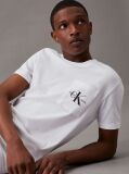 White Slim Monogram Pocket T-Shirt  Men