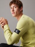 Green Slim Long Sleeve Waffle T-shirt  Men