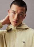 Green Relaxed Hooded Nylon Windbreaker  Men