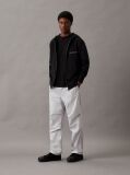 Grey Satin Twill Track Pants  Men