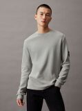 Green Slim Long Sleeve Waffle T-shirt  Men