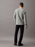Green Slim Long Sleeve Waffle T-shirt  Men