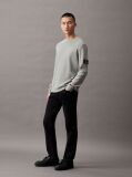 Green Slim Long Sleeve Waffle T-shirt  Men